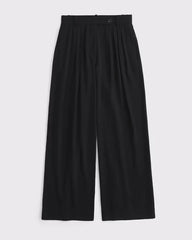Curve Love High Rise Crepe Tailored Palazzo Pant