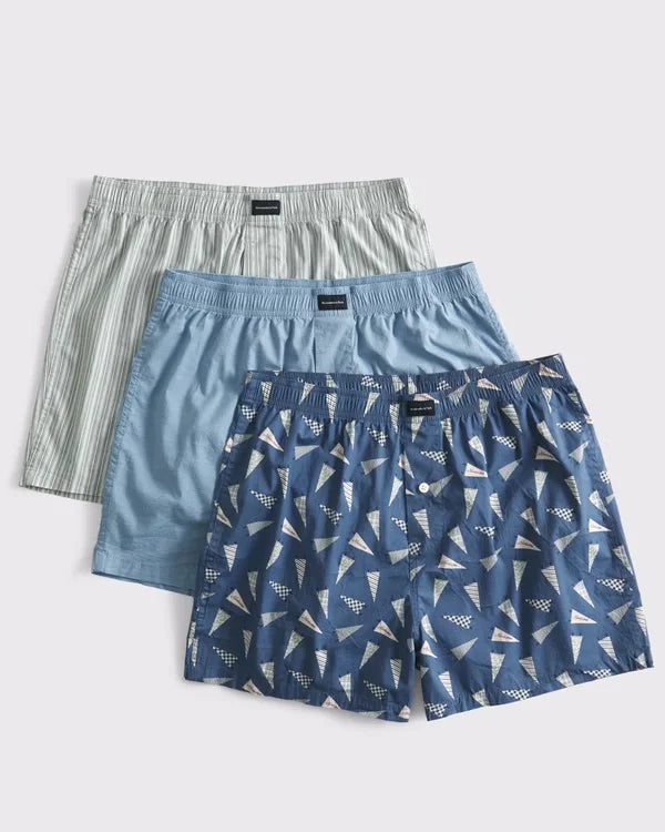 3-Pack Woven Logo Boxers