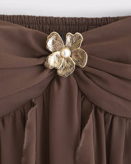 Bra-Free Strapless Hardware Maxi Dress