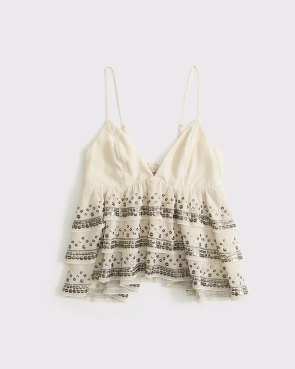 Sequin Tiered Cami