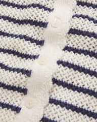 Crochet-Style Collared Cardigan