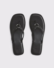 Genuine Leather Braided Flip-Flop Sandals