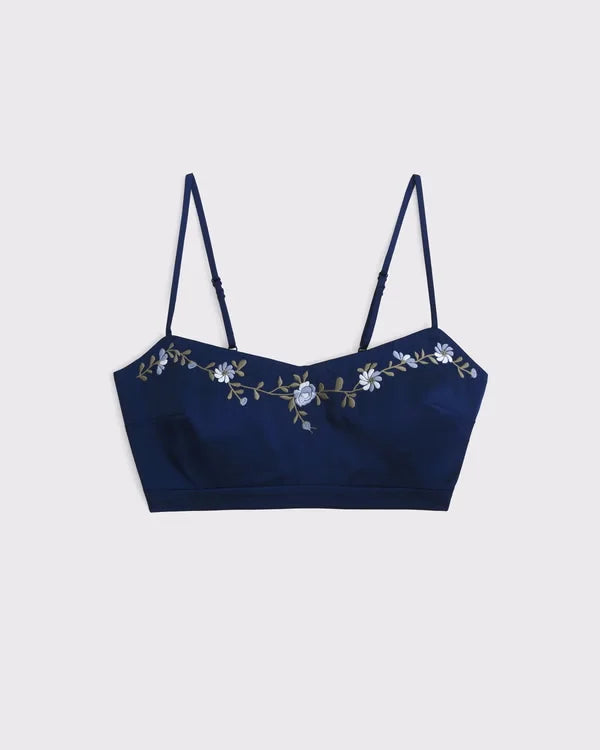Bra-Free Embroidered Set Top