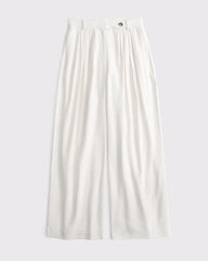 High Rise Crepe Tailored Palazzo Pant