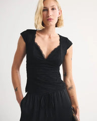 The A&F Zoe Bra-Free Lace Top