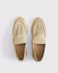 Woven Suede Loafers